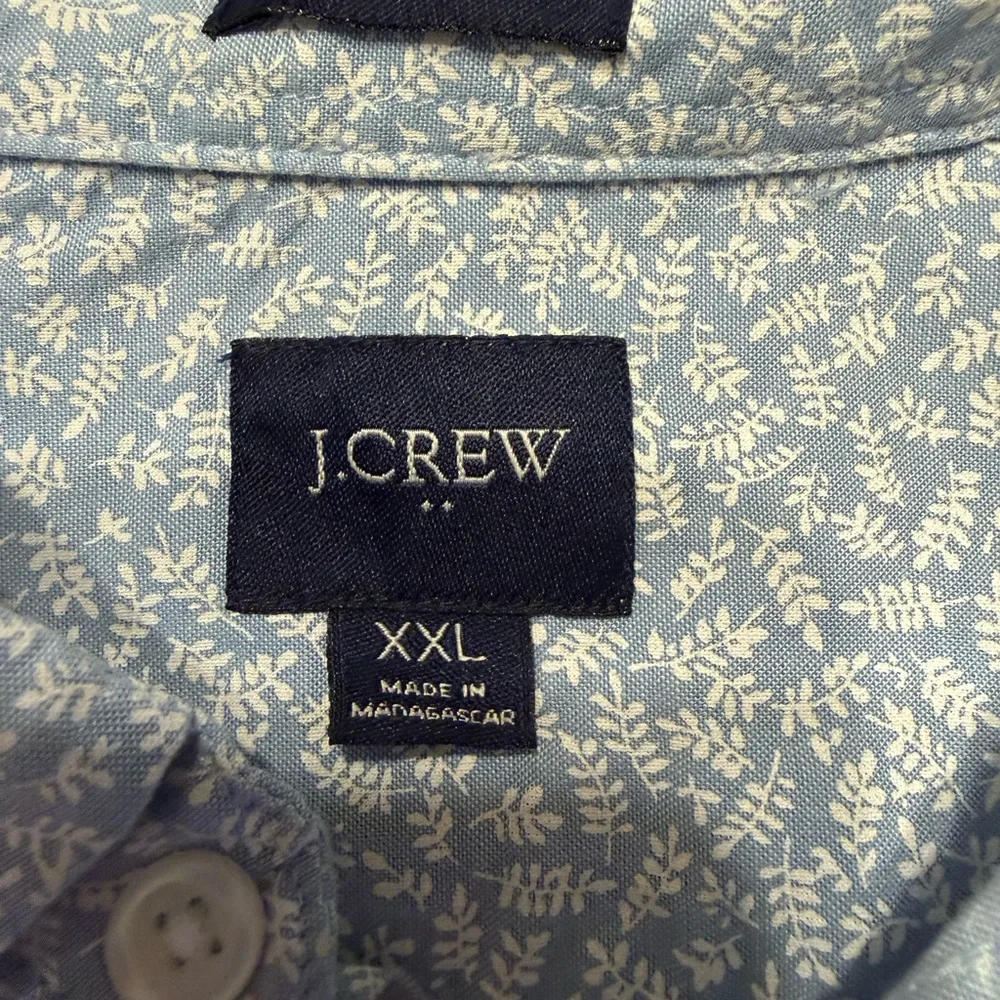 J. Crew Light Blue Patterned Casual Shirt